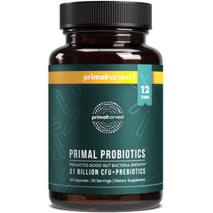 Primal Harvest Probiotics bottle front for daily gut support