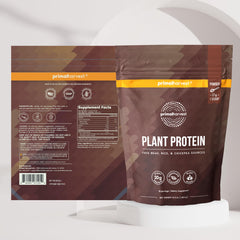 Primal Harvest gluten-free soy-free protein powder scoop close-up.