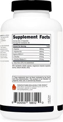 Primal Nitric Oxide Booster bottle side view illustrating gluten-free and non-GMO attributes.
