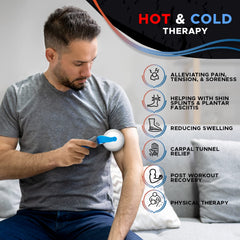 Prime Fitness cryo stick with handle for easy at-home massage.