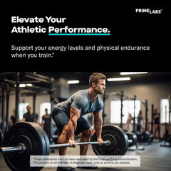 Back label of Prime Labs L Arginine 1500mg with supplement facts and ingredients.