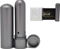 Prime Natural nasal inhaler in space gray shows compact design for on-the-go aromatherapy.