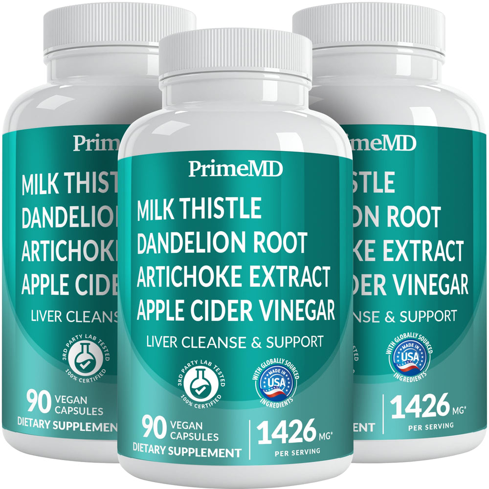 PrimeMD 32-in-1 Liver Support bottle showing the full product for everyday liver care