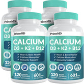 PrimeMD 4-in-1 calcium supplement bottle for daily use.
