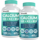 PrimeMD calcium D3 K2 bottle front view for everyday bone and heart support