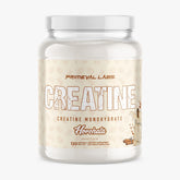 Primeval Labs Clean Creatine Monohydrate Horchata tub shows clean-label formula for athletic support.