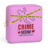 Primo Lines Period Bag front view in purple, compact storage for pads and tampons, everyday privacy