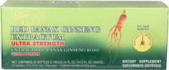 Prince Of Peace Red Panax Ginseng Extractum Ultra Strength cap and straw for easy on-the-go use.