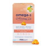 PRN Omega-3 Gummy Chewables bottle for convenient daily use supporting eye and heart health