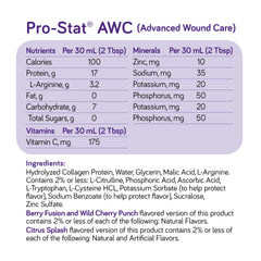 Pro-Stat AWC pour 1 oz serving with 17 g collagen and 100 calories