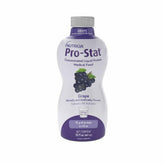Pro-Stat bottle shows grape flavor for easy protein intake on the go.