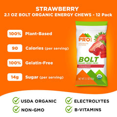 PROBAR Bolt Energy Chews close-up showing chewy texture for on-the-go fueling.