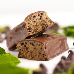 Probar Mint Chocolate Bar cross-section showing fiber for fullness after training