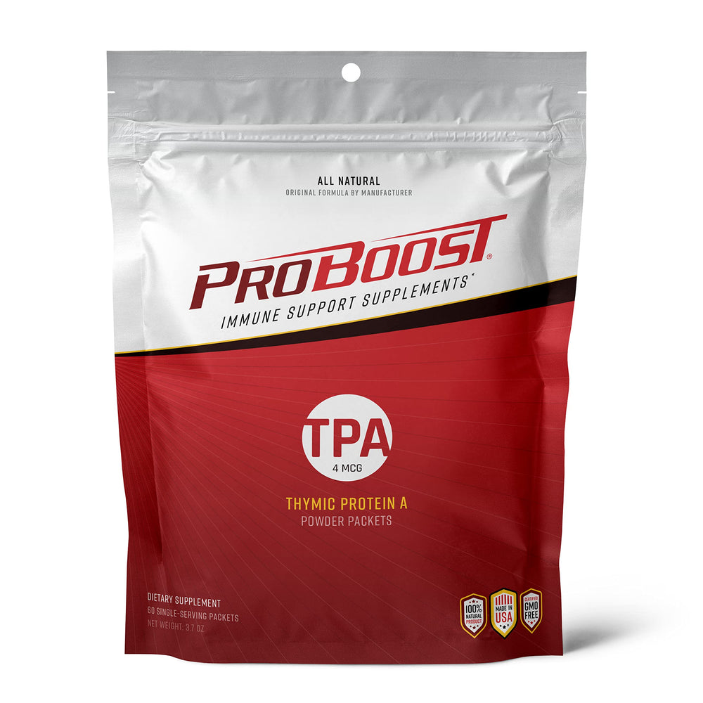 ProBoost TPA powder packets box front showing immune support