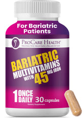 ProCare Health bariatric multivitamin bottle supports post-op nutrition.