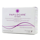 Procare Global Ion Papilocare vaginal gel box view, convenient 21 unidoses for daily intimate care.