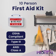 ProHeal first aid contents with 111 supplies for quick on-site treatment
