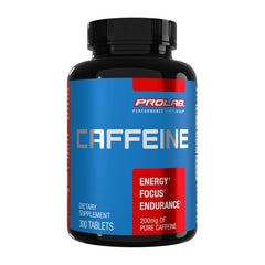 ProLab caffeine tablets 200mg bottle packshot—clean energy for workouts