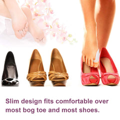 Promifun bunion protector worn with socks for secure daily wear.
