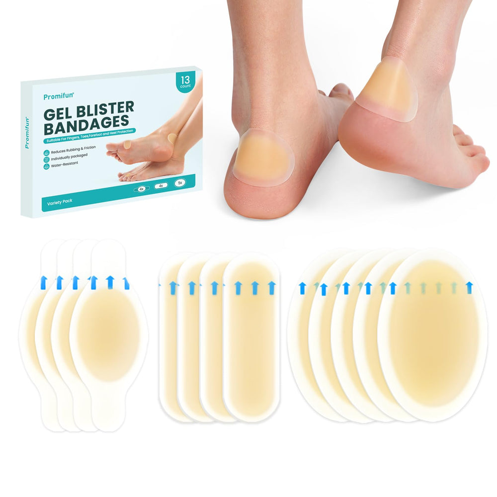 Promifun hydrocolloid blister bandages protect the heel with long-lasting grip