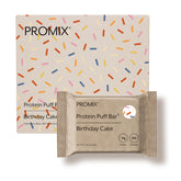 ProMix Nutrition Protein Puff Bars Birthday Cake pack, ideal on-the-go high-protein snack