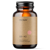 ProMix Nutrition Vitamin D3 K2 5000IU bottle on shelf showing the product for bone and immune support.