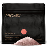 Promix Pre-Workout canister with strawberry lemon flavor for clean energy
