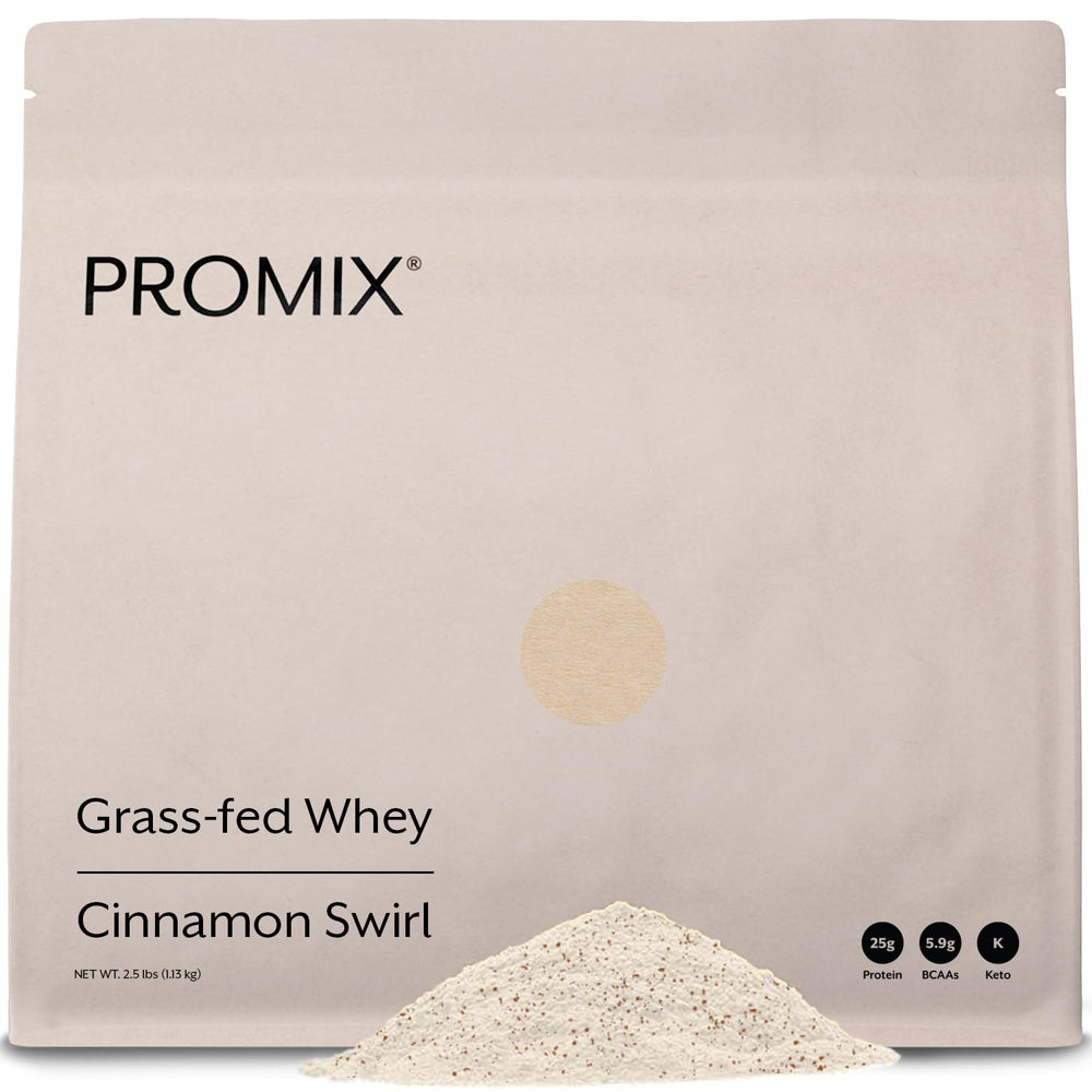 ProMix Nutrition Cinnamon Swirl whey bottle for post-workout shakes