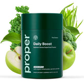 Proper Greens Daily Boost apple-flavored bottle for daily nourishment.