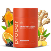 Proper The Oranges bottle close-up highlighting the immune-support blend.