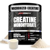 PROSUPPS Creatine Monohydrate powder bottle shows a clean, unflavored formula for versatile mixing.