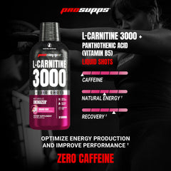 PROSUPPS L-Carnitine Liquid 3000 being poured for convenient energy support.