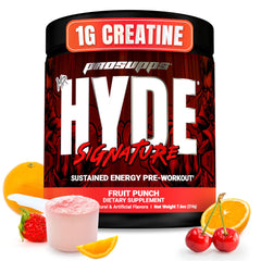 Prosupps Mr Hyde Signature bottle with Fruit Punch flavor for energized workouts.