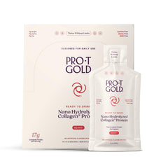 ProT Gold berry liquid collagen bottle for quick protein delivery and post‑workout use