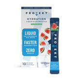 PROTEKT Watermelon Electrolyte Packets in a 10-pack ready for hydration on the go
