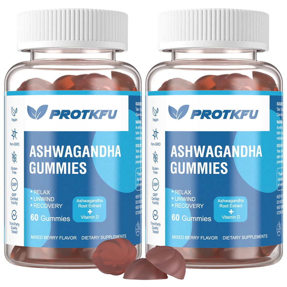 ProTKFU Ashwagandha Gummies bottle front may support relaxation and mood balance.