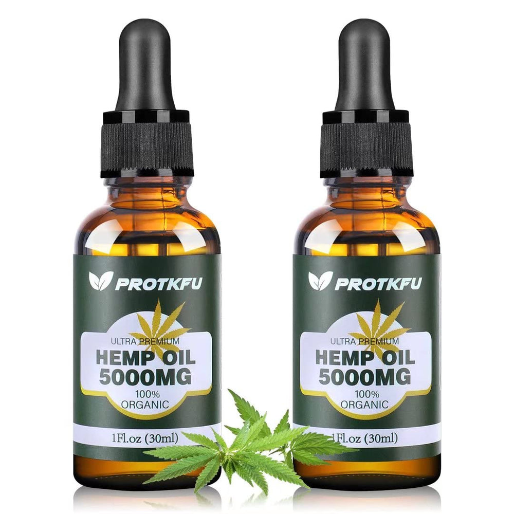 ProTKFU hemp oil bottle 2-pack for daily omega-3-6-9 support.