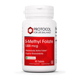 PROTOCOL FOR LIFE BALANCE 5-Methylfolate bottle and tablets for daily brain-health support