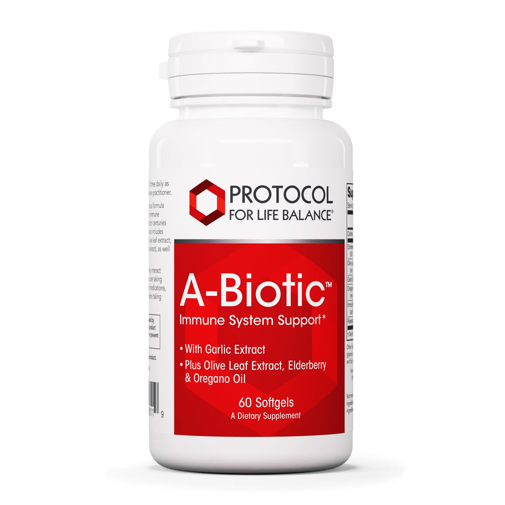 Protocol For Life Balance A-Biotic bottle-front for everyday immune support.