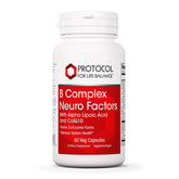 PROTOCOL FOR LIFE BALANCE B Complex Neuro Factors bottle with capsules supports daily energy metabolism