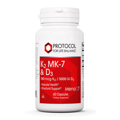 Protocol For Life Balance K2 MK-7 D3 capsule close-up for bone health support.