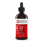 PROTOCOL FOR LIFE BALANCE Liquid B-12 bottle front shows high-concentration formula for daily support.