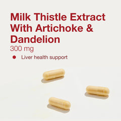 PROTOCOL FOR LIFE BALANCE Milk Thistle with Dandelion Root capsules for natural balance.
