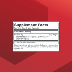 Protocol for Life Balance MK-7 capsules in a bottle for vegan vitamin K2 intake.