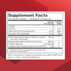 Protocol For Life Balance Ortho Prostate softgels bottle side view.