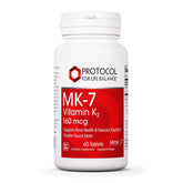 Protocol for Life Balance MK-7 bottle with high 160 mcg dosage per tablet for daily bone support.