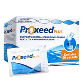 Proxeed Plus lemon-flavor powder ready for quick daily fertility support