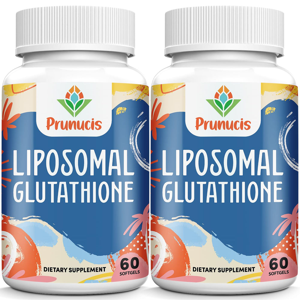 Prunucis Glutathione bottle label highlighting high-dose antioxidant support.