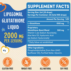 Prunucis liposomal glutathione liquid pour demonstrating easy daily dosing for energy.