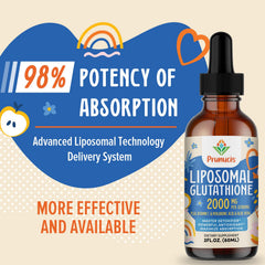 Prunucis liposomal glutathione liquid dropper enables controlled daily dosing.